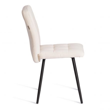Стул обеденный Medeo LT, флок , молочный/черный, 4, 45х56х89 см Стул обеденный Medeo LT, флок , молочный/черный, 4, 45х56х89 см