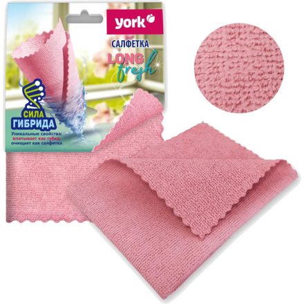 Салфетки хозяйственные YORK 30х30см ЛонгФреш микроф_026250