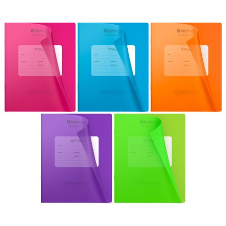 Тетрадь 12л., клетка Berlingo "Color Zone", пластиковая обложка, ассорти Тетрадь 12л., клетка Berlingo "Color Zone", пластиковая обложка, ассорти