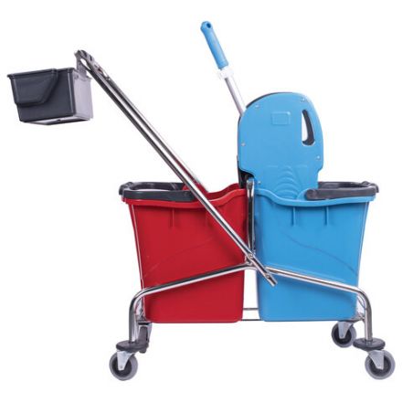 Тележка уборочная, 2 съемных ведра по 25 л, механический отжим, корзина, BRABIX, Турция, 607903 Тележка уборочная, 2 съемных ведра по 25 л, механический отжим, корзина, BRABIX, Турция, 607903