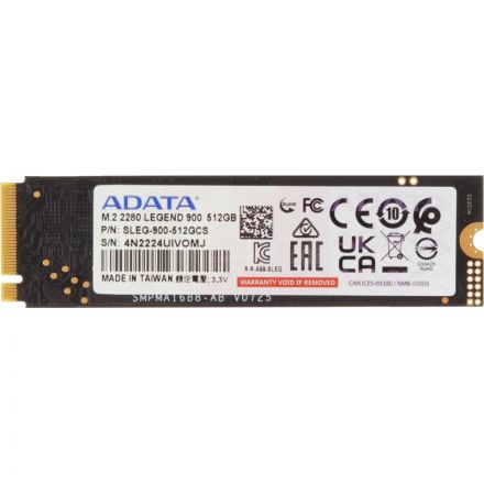 SSD накопитель ADATA LEGEND 900 512GB M.2 PCIe4.0x4(SLEG-900-512GCS) SSD накопитель ADATA LEGEND 900 512GB M.2 PCIe4.0x4(SLEG-900-512GCS)