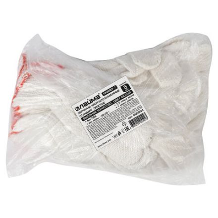 Перчатки хлопчатобумажные, КОМПЛЕКТ 5 ПАР, 7,5 класс, 36-38 г, 166 текс, БЕЗ ПВХ, LAIMA "СТАНДАРТ", БЕЛЫЕ, 600804 Перчатки хлопчатобумажные, КОМПЛЕКТ 5 ПАР, 7,5 класс, 36-38 г, 166 текс, БЕЗ ПВХ, LAIMA "СТАНДАРТ", БЕЛЫЕ, 600804