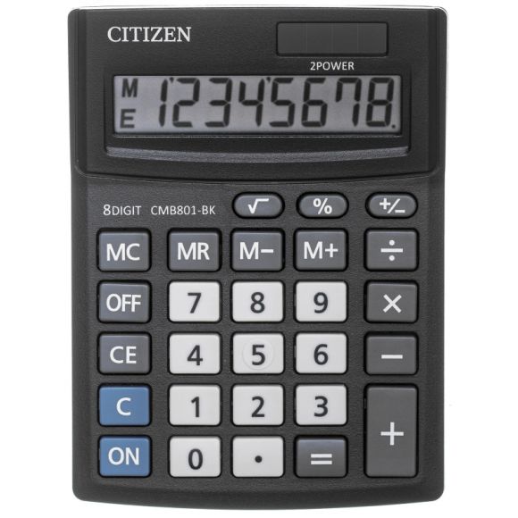 Калькулятор настольный КОМПАКТНЫЙ Citizen BusinessLine CMB801-BK 8-разрядный черный