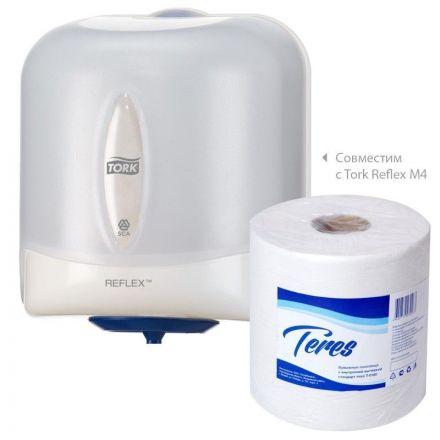 Полотенца бумажные в рулонах Терес Стандарт макси 1-слойные 6 рулонов по 230 метров (артикул производителя Т-0160) СПб