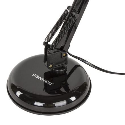 Настольная лампа / светильник SONNEN TL-007, подставка + струбцина, 40 Вт, Е27, черный, высота 60 см, 235540
