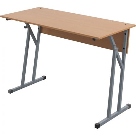 Парта MET_Комус Стол ученический 2-местный 6р.г. бук/серый