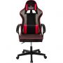 Кресло БР Комус Мебель Easy Game EGAME-908 LT ткань черный/красный, пластик