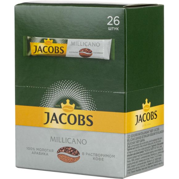 Кофе JACOBS MILLICANO растворимый 26штx1,8г