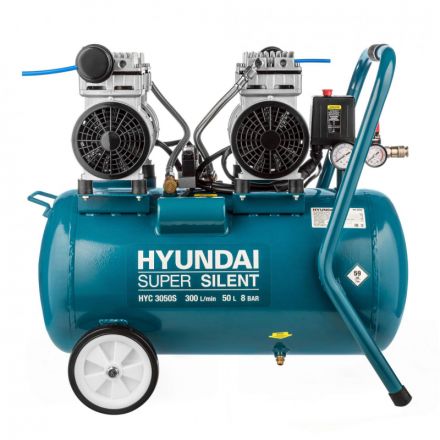 Компрессор поршневой безмасляный HYUNDAI 300л/мин, 50л, 2000Вт (HYC 3050S)