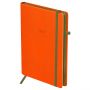Ежедневник датированный 2027г., А5, 176л., твердый переплет, кожзам, BG "Contrast. Orange", оранжевый, цветной срез, на резинке