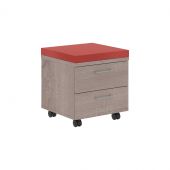 Тумба с подушкой XMC-2D.1A Дуб Сонома/Красный 26-22 465х465х520 XTEN Тумба с подушкой XMC-2D.1A Дуб Сонома/Красный 26-22 465х465х520 XTEN