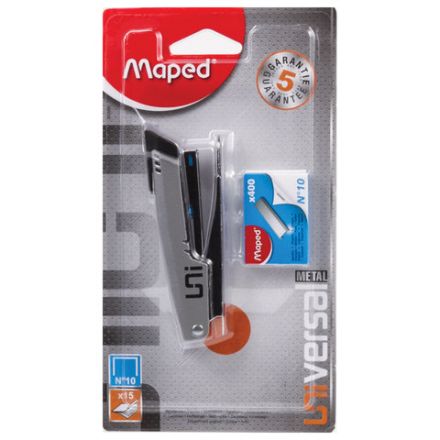 Степлер №10 металлический MAPED "Universal Metal", до 12 листов, + 400 скоб, серый, 043500 Степлер №10 металлический MAPED "Universal Metal", до 12 листов, + 400 скоб, серый, 043500