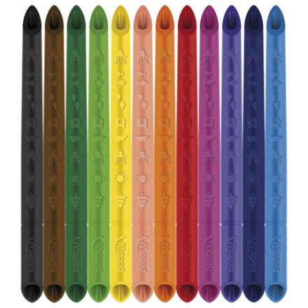 Карандаши цветные монолитные MAPED "Infinity", набор 12 цветов, трехгранные, 861600