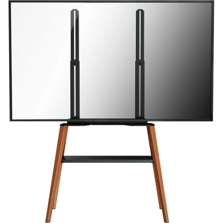 Стойка интерьерная Uniteki STB008WOOD с полкой, 32-65, телескопическая