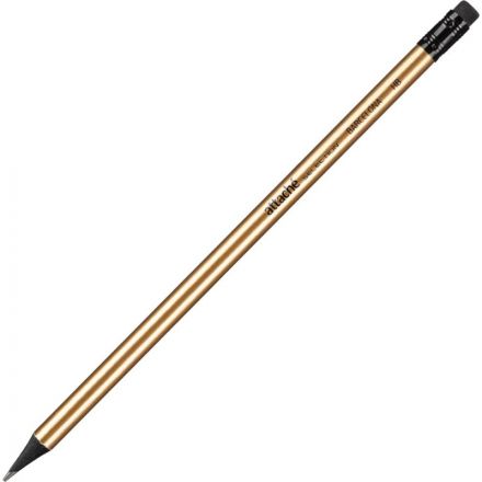 Карандаш чернографитный Attache Selection Барселона HB заточенный с ластиком (золотистый корпус)