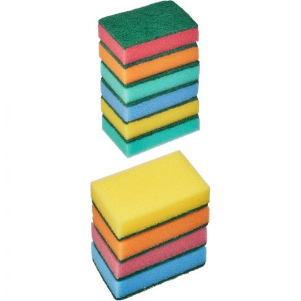 Губки для мытья посуды Paclan Practi поролоновые 50х80 мм 10 штук в упаковке Губки для мытья посуды Paclan Practi поролоновые 50х80 мм 10 штук в упаковке