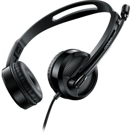 Гарнитура RAPOO (H120) проводная черная