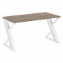 Loft Стол рабочий VR.L-SRZ-3.7 Тиквуд тёмный/Белый металл 1380*720*750