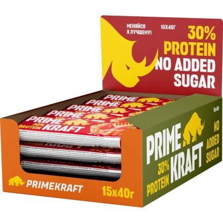 Батончик PRIMEKRAFT Клубничный тарт с выс содерж бел, 40гx15шт/уп