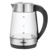 Чайник KITFORT КТ-6107, 1,7 л, 2200 Вт, закрытый нагревательный элемент, ТЕРМОРЕГУЛЯТОР, стекло, черный Чайник KITFORT КТ-6107, 1,7 л, 2200 Вт, закрытый нагревательный элемент, ТЕРМОРЕГУЛЯТОР, стекло, черный