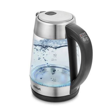 Чайник KITFORT КТ-6107, 1,7 л, 2200 Вт, закрытый нагревательный элемент, ТЕРМОРЕГУЛЯТОР, стекло, черный Чайник KITFORT КТ-6107, 1,7 л, 2200 Вт, закрытый нагревательный элемент, ТЕРМОРЕГУЛЯТОР, стекло, черный