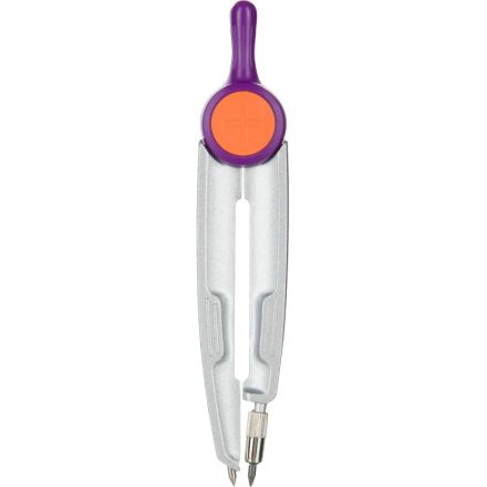 Готовальня №1School 5 пр/наб циркуль 120мм  фиолетов/роз пласт.пенал S50005