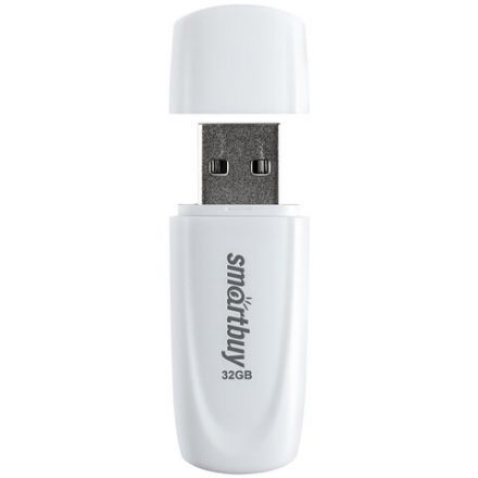 Флеш-диск 32 GB SMARTBUY Scout USB 2.0, белый, SB032GB2SCW Флеш-диск 32 GB SMARTBUY Scout USB 2.0, белый, SB032GB2SCW