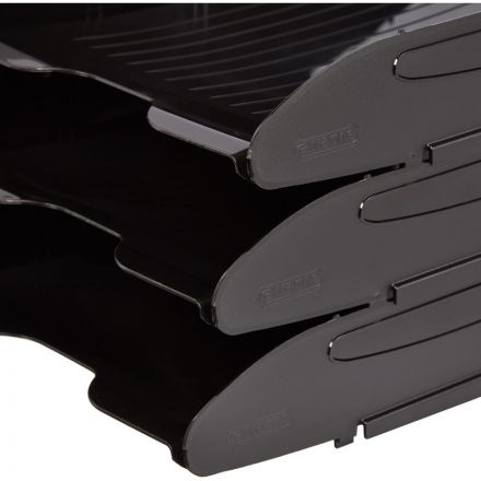 Лоток для бумаг Attache Элегант черный 340х255х63