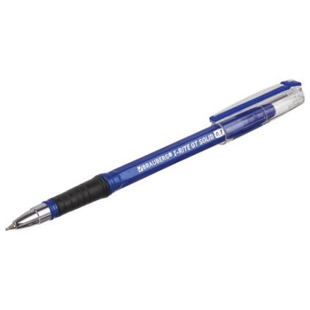 Ручка шариковая масляная с грипом BRAUBERG "i-Rite GT Solid", СИНЯЯ, корпус синий, узел 0,7 мм, 143305 Ручка шариковая масляная с грипом BRAUBERG "i-Rite GT Solid", СИНЯЯ, корпус синий, узел 0,7 мм, 143305