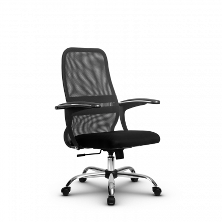 Кресло Метта SU-CM-8 темно-серое/черное Ch
