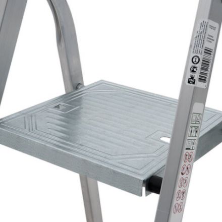 Стремянка алюминиевая 5 ступеней, высота площадки 1,04м, дуга безопасности 0,6м, площадка 26х26см, до 150кг, вес 4кг, НОВАЯ ВЫСОТА, 1110105 Стремянка алюминиевая 5 ступеней, высота площадки 1,04м, дуга безопасности 0,6м, площадка 26х26см, до 150кг, вес 4кг, НОВАЯ ВЫСОТА, 1110105