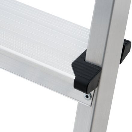 Стремянка алюминиевая 5 ступеней, высота площадки 1,04м, дуга безопасности 0,6м, площадка 26х26см, до 150кг, вес 4кг, НОВАЯ ВЫСОТА, 1110105 Стремянка алюминиевая 5 ступеней, высота площадки 1,04м, дуга безопасности 0,6м, площадка 26х26см, до 150кг, вес 4кг, НОВАЯ ВЫСОТА, 1110105