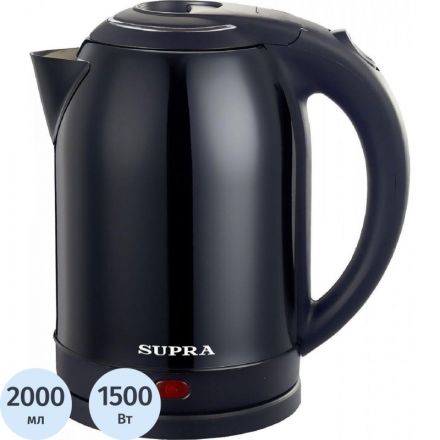 Чайник SUPRA KES-2003N black, 2л, 1500Вт, металл Чайник SUPRA KES-2003N black, 2л, 1500Вт, металл