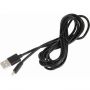 Кабель PERO DC-03 USB-A to Lightning, 2.4 А, 2м, черный
