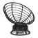 Кресло-качалка Папасан/Papasan (W 23/01 B) /с подушкой/ 115х78х104см, античный черно-коричневый, ткань оранжевый, с 23 Кресло-качалка Папасан/Papasan (W 23/01 B) /с подушкой/ 115х78х104см, античный черно-коричневый, ткань оранжевый, с 23