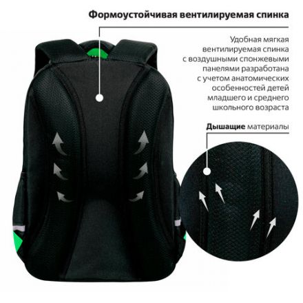 Рюкзак BRAUBERG MOTION, 2 отделения, 3 кармана, "Be cool", 41х28х17 см, 273116