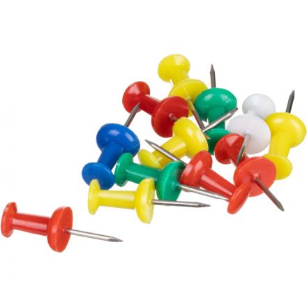 Кнопки силовые Attache ассорти (11 мм, 30 штук в блистерной упаковке)