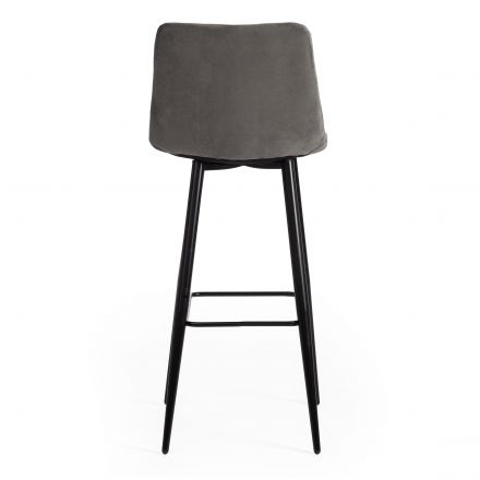 Стул барный CHILLY (mod.7095б), ткань/металл, 50х44х104 см, высота до сиденья 76 см, серый barkhat 26/черный Стул барный CHILLY (mod.7095б), ткань/металл, 50х44х104 см, высота до сиденья 76 см, серый barkhat 26/черный