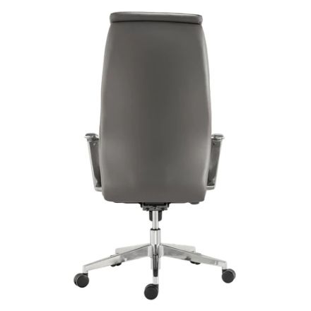 Кресло офисное BRABIX PREMIUM "Jazz EX-757", синхромеханизм, алюминий, экокожа, серое, 532490