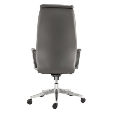 Кресло офисное BRABIX PREMIUM "Jazz EX-757", синхромеханизм, алюминий, экокожа, серое, 532490