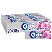 Жевательная резинка Orbit White Bubblemint без сахара,13,6гх30шт/уп