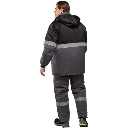 Куртка рабочая зимняя муж з43-КУ  сер/черн р.48-50/182-188 (серия З)