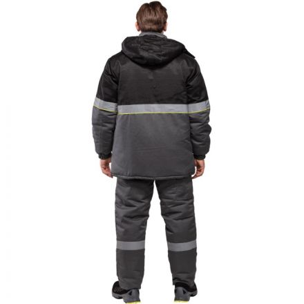 Куртка рабочая зимняя муж з43-КУ  сер/черн р.48-50/182-188 (серия З)