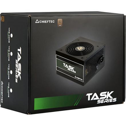 Блок питания Chieftec Task TPS-600S, 600W, 80 PLUS BRONZE, APFC, 12cm fan