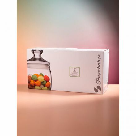 Банка для сыпучих продуктов, с крышкой, КОМПЛЕКТ 3 штуки, 500 мл, стекло, PASABAHCE "ЧЕШНИ", фирменная подарочная упаковка, 97424 Банка для сыпучих продуктов, с крышкой, КОМПЛЕКТ 3 штуки, 500 мл, стекло, PASABAHCE "ЧЕШНИ", фирменная подарочная упаковка, 97424