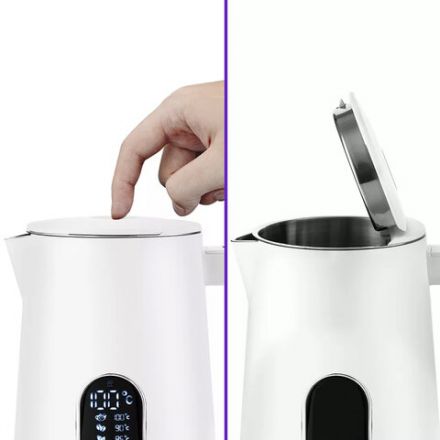 Чайник KITFORT КТ-6115-1, 1,5 л, 1800 Вт, закрытый нагревательный элемент, ТЕРМОРЕГУЛЯТОР, двойные стенки, белый Чайник KITFORT КТ-6115-1, 1,5 л, 1800 Вт, закрытый нагревательный элемент, ТЕРМОРЕГУЛЯТОР, двойные стенки, белый