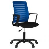 Кресло оператора Helmi HL-M16 "Webstar", спинка ткань-сетка синяя/сиденье ткань черная Кресло оператора Helmi HL-M16 "Webstar", спинка ткань-сетка синяя/сиденье ткань черная