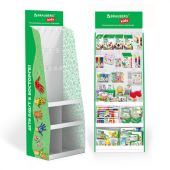 Стойка напольная BRAUBERG KIDS, 180х60х40 см, 3 полки, 16 крючков