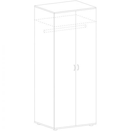 Гардероб IN Рондо глубокий Ш11/1 N6 ноче милано 804х600х2149