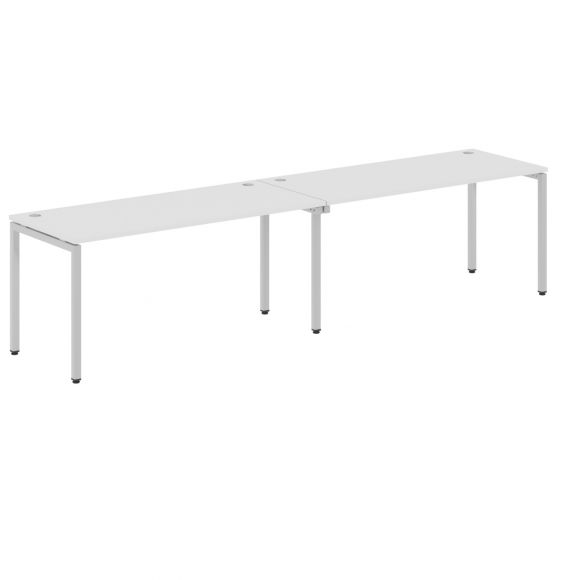 Стол 2-х местный XWST 3270 Белый/Алюминий 3206х700х750 XTEN-S